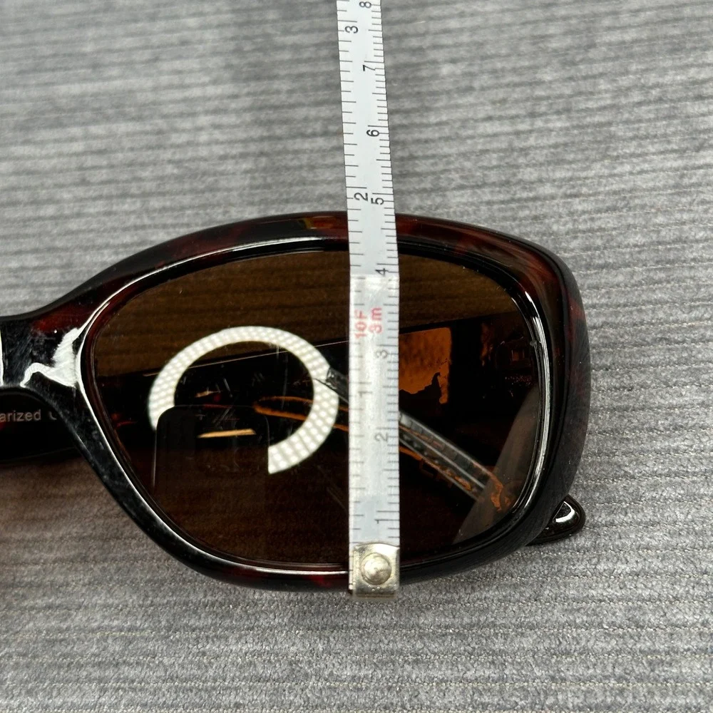 Foster Grant Polarized Y2K Sunglasses Tortoise Shell Brown Oval Frames Cat lens